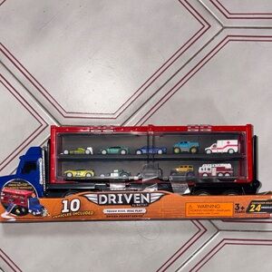 Toy Car Carrier Set - Red and Blue